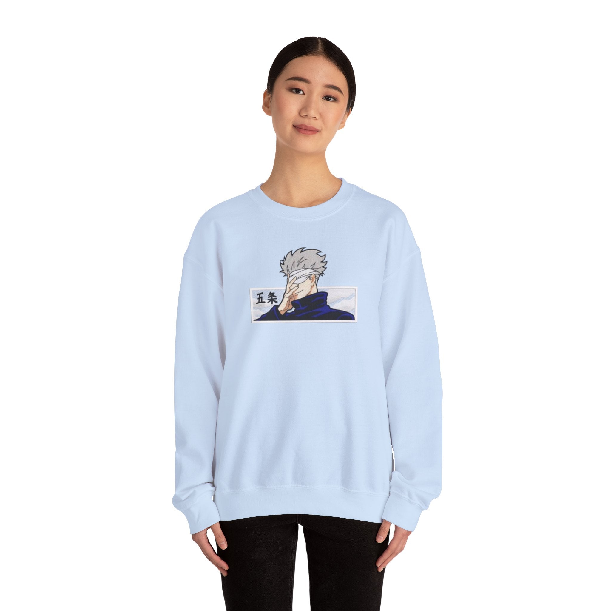 Anime Character Crewneck Sweatshirt — Stoic Hero Illustration