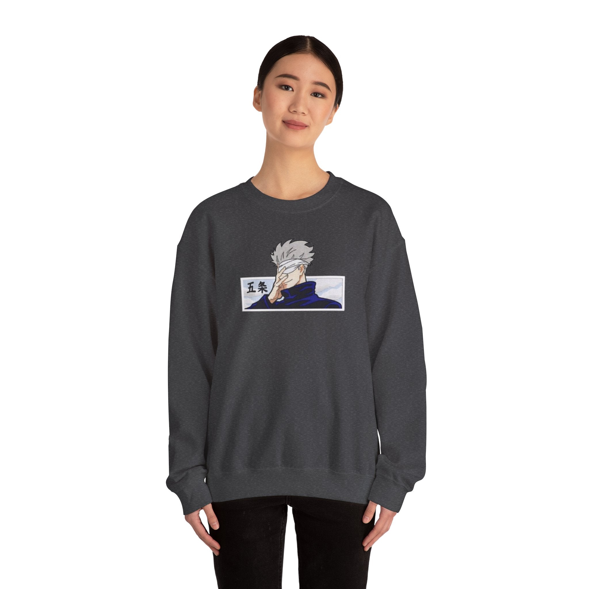 Anime Character Crewneck Sweatshirt — Stoic Hero Illustration