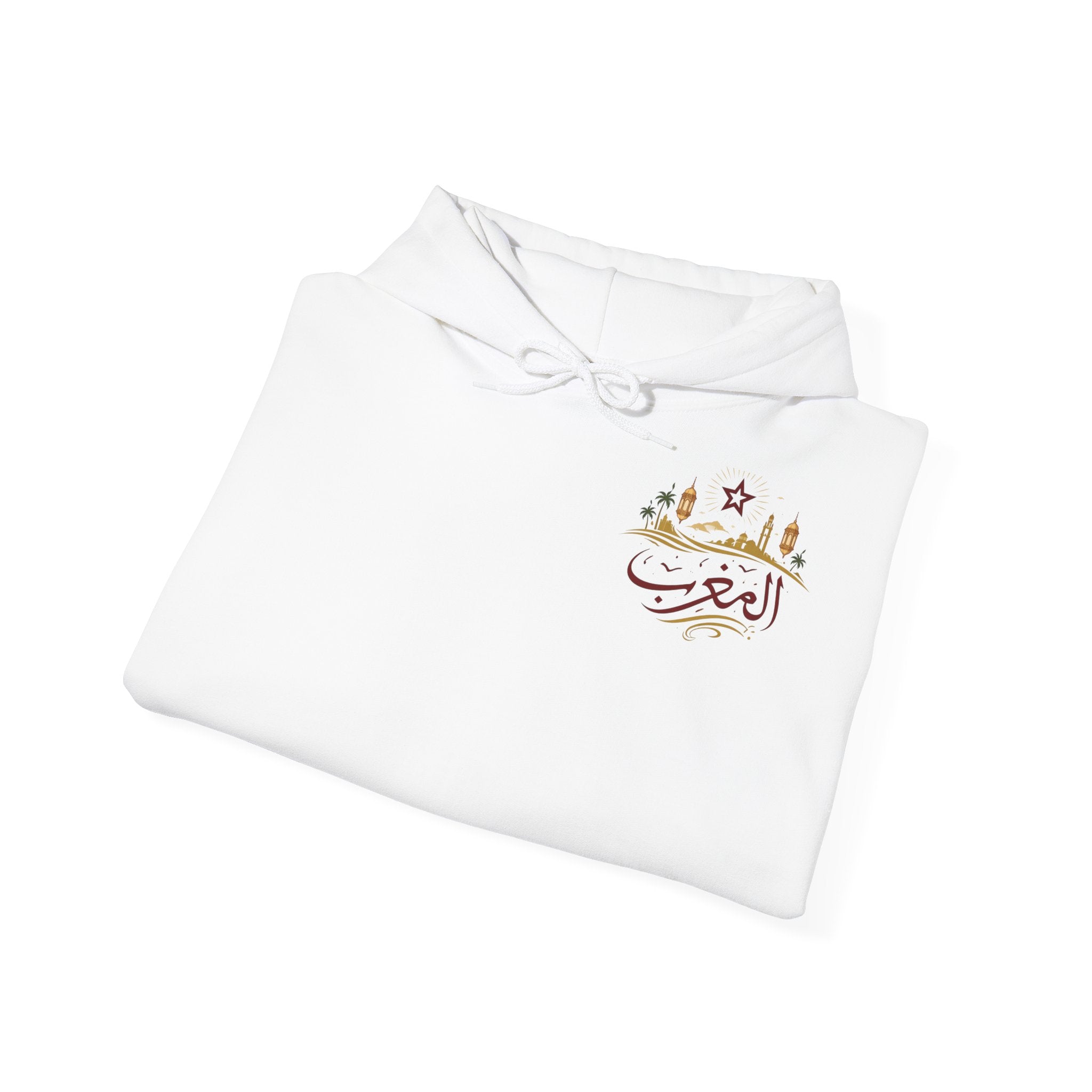 Arabic Pride Hoodie — Desert Skyline Design with Arabic Calligraphy