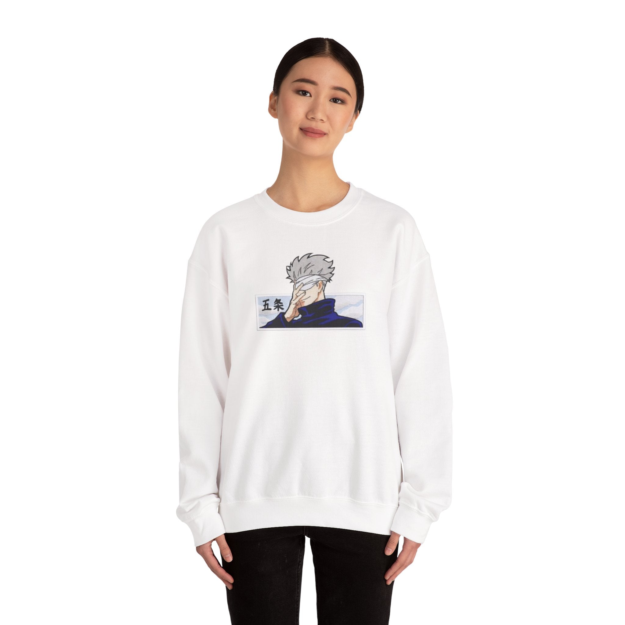 Anime Character Crewneck Sweatshirt — Stoic Hero Illustration